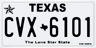 TX license plate CVX6101