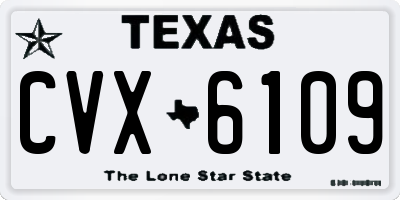 TX license plate CVX6109