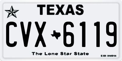 TX license plate CVX6119