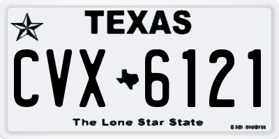 TX license plate CVX6121
