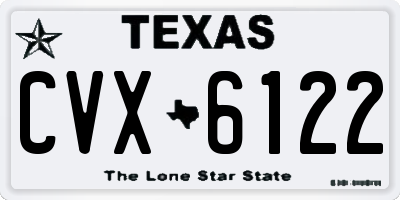 TX license plate CVX6122