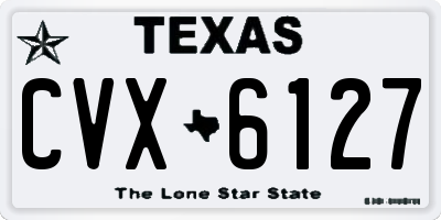 TX license plate CVX6127