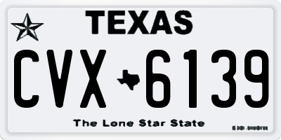 TX license plate CVX6139