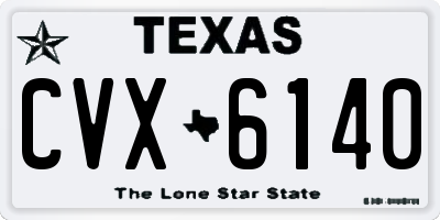 TX license plate CVX6140