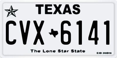 TX license plate CVX6141