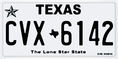 TX license plate CVX6142