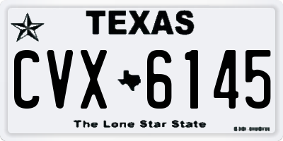 TX license plate CVX6145