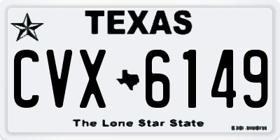 TX license plate CVX6149