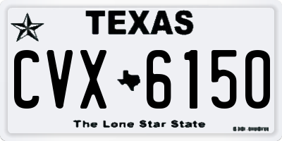 TX license plate CVX6150