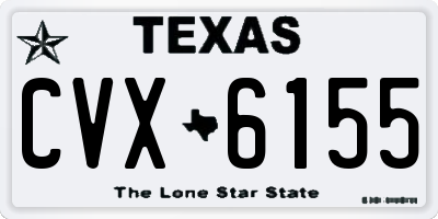 TX license plate CVX6155