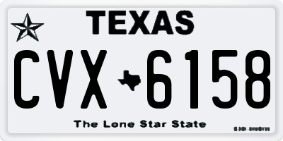 TX license plate CVX6158