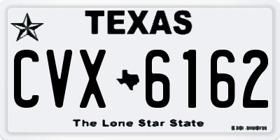 TX license plate CVX6162