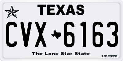 TX license plate CVX6163