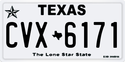 TX license plate CVX6171