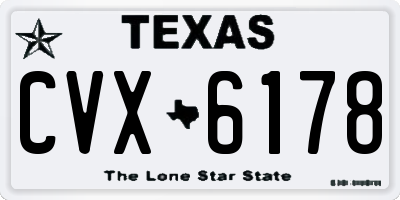 TX license plate CVX6178