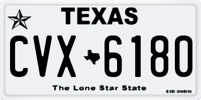 TX license plate CVX6180