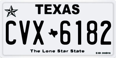 TX license plate CVX6182