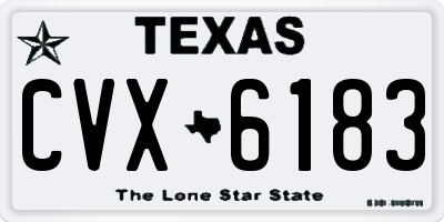 TX license plate CVX6183