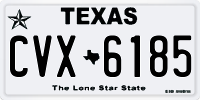 TX license plate CVX6185