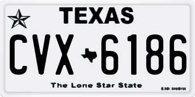 TX license plate CVX6186