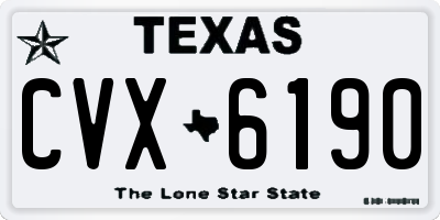 TX license plate CVX6190