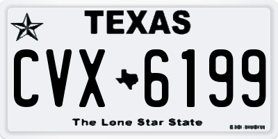 TX license plate CVX6199