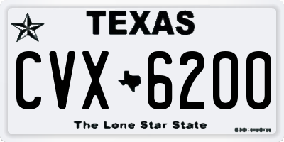 TX license plate CVX6200