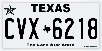 TX license plate CVX6218