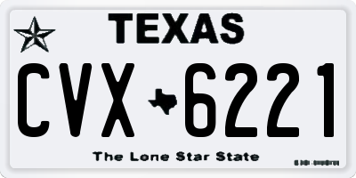 TX license plate CVX6221