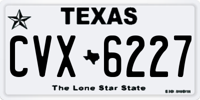 TX license plate CVX6227
