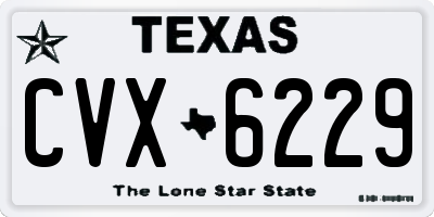 TX license plate CVX6229
