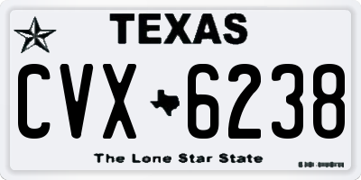 TX license plate CVX6238