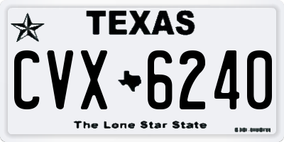 TX license plate CVX6240