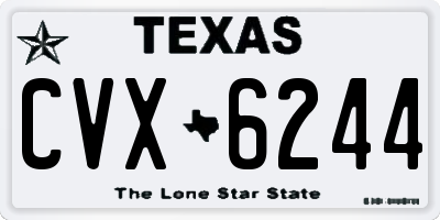 TX license plate CVX6244