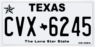 TX license plate CVX6245