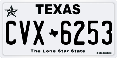TX license plate CVX6253