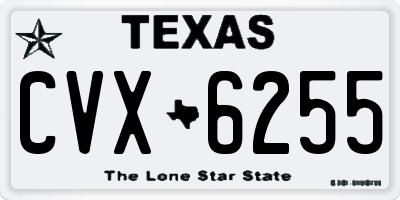 TX license plate CVX6255