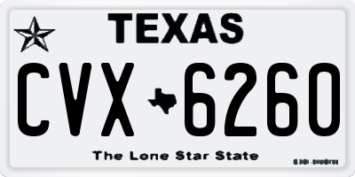TX license plate CVX6260