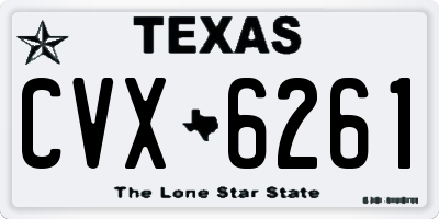 TX license plate CVX6261