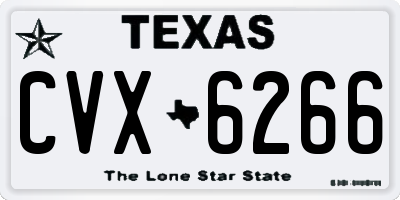 TX license plate CVX6266