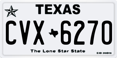 TX license plate CVX6270