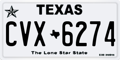 TX license plate CVX6274