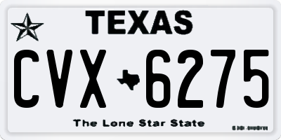 TX license plate CVX6275