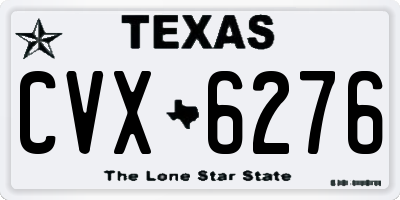 TX license plate CVX6276
