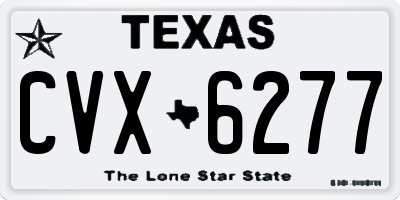 TX license plate CVX6277