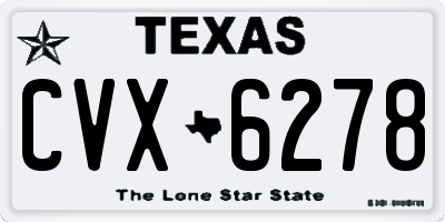TX license plate CVX6278
