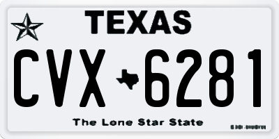 TX license plate CVX6281