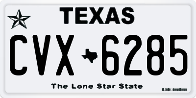 TX license plate CVX6285