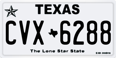 TX license plate CVX6288