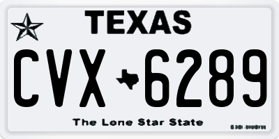 TX license plate CVX6289